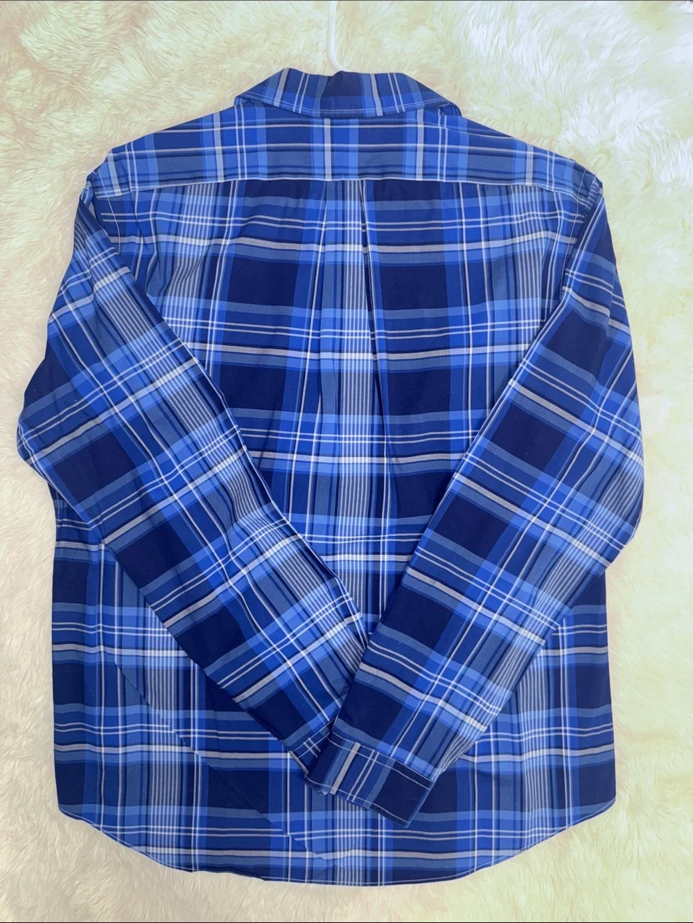 Polo by Ralph Lauren Navy & Light Blue Plaid Dress Shirt
